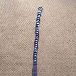 Woven French leather belt